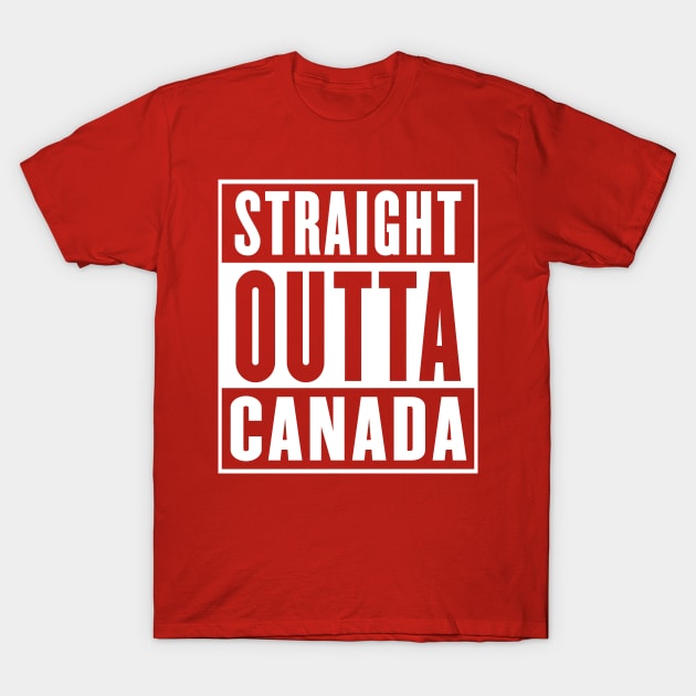 Straight Outta Canada - Parody Design T-Shirt by DankFutura